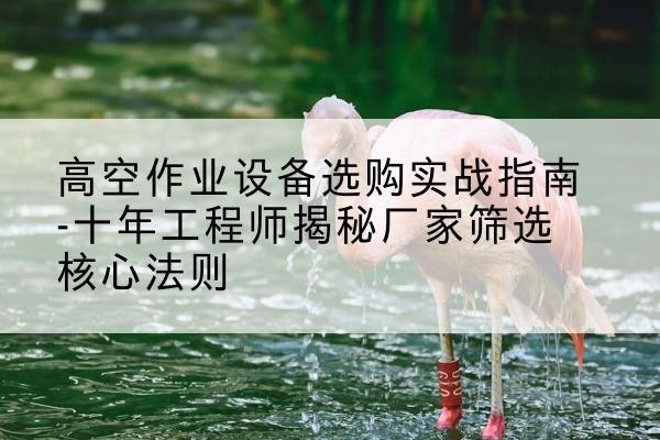 汉寿剪叉式升降机厂家-高空作业设备选购实战指南-十年工程师揭秘厂家筛选核心法则