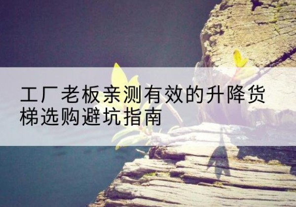 汉寿升降货梯怎么选-工厂老板亲测有效的升降货梯选购避坑指南